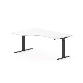 Work skrivebord venstre 180x120 cm, sort stel