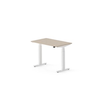 Work skrivebord 100x60 cm, hvidt stel