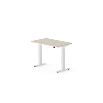 Work skrivebord 100x60 cm, hvidt stel