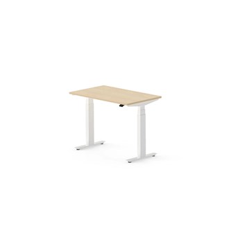 Work skrivebord 100x60 cm, hvidt stel