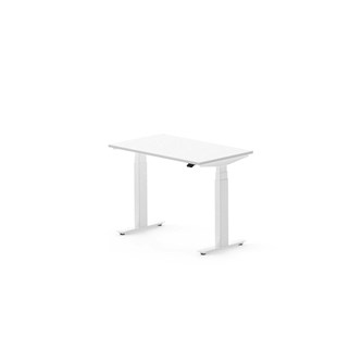 Work skrivebord 100x60 cm, hvidt stel