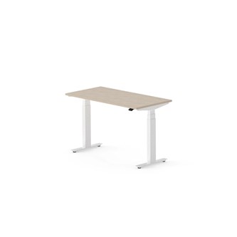 Work skrivebord 120x60 cm, hvidt stel