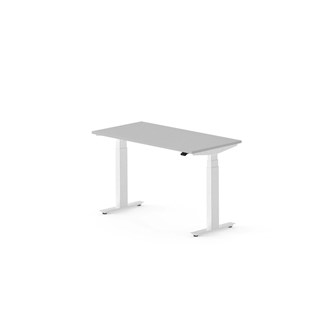 Work skrivebord 120x60 cm, hvidt stel