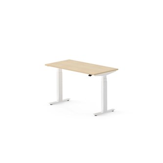 Work skrivebord 120x60 cm, hvidt stel