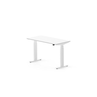 Work skrivebord 120x60 cm, hvidt stel