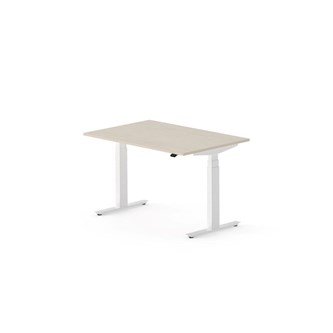 Work skrivebord 120x80 cm, hvidt stel