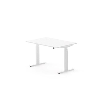 Work skrivebord 120x80 cm, hvidt stel