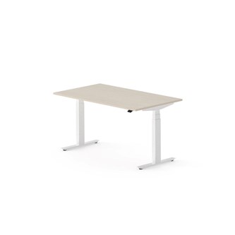 Work skrivebord 140x80 cm, hvidt stel