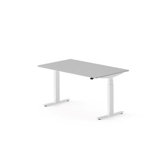 Work skrivebord 140x80 cm, hvidt stel