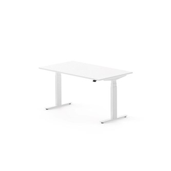 Work skrivebord 140x80 cm, hvidt stel