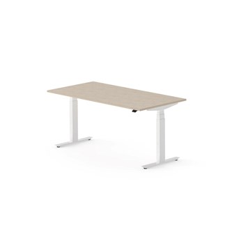 Work skrivebord 160x80 cm, hvidt stel
