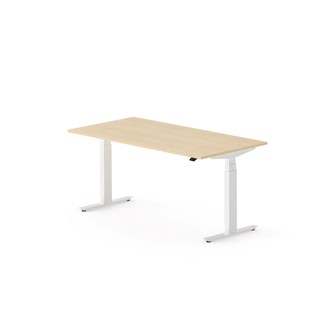 Work skrivebord 160x80 cm, hvidt stel
