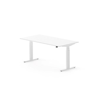 Work skrivebord 160x80 cm, hvidt stel