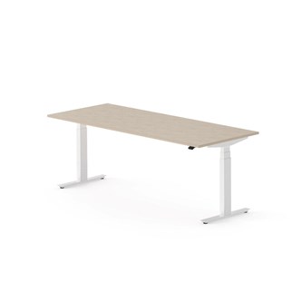 Work skrivebord 200x80 cm, hvidt stel