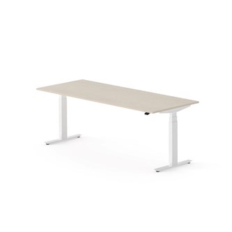 Work skrivebord 200x80 cm, hvidt stel
