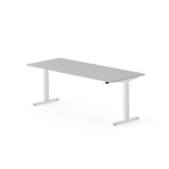 Work skrivebord 200x80 cm, hvidt stel