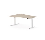 Work skrivebord venstre 160x120 cm, hvidt stel