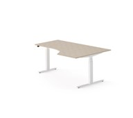 Work skrivebord højre 180x120 cm, hvidt stel