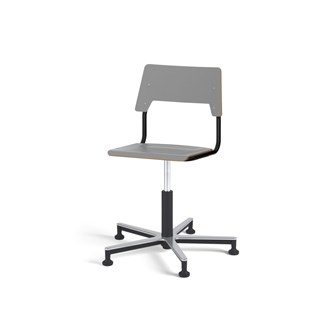 Como stol FSC gas (lav) alu glidefod mellem sæde sort stel