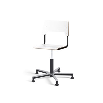 Como stol FSC gas (lav) alu glidefod mellem sæde sort stel