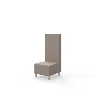 Snake siddemodul 50 med træben, mellemhøj ryg sh 37,5