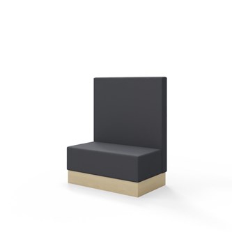 Snake siddemodul 100 med sokkel, mellemhøj ryg sh 43