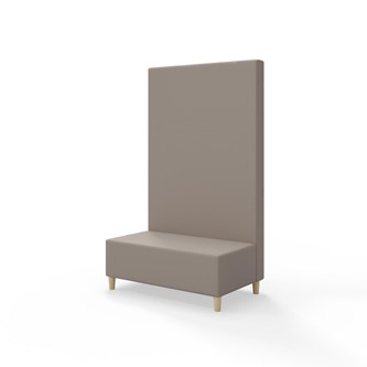 Snake siddemodul 100 med træben, høj ryg sh 37,5