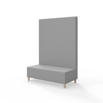 Snake siddemodul 120 med træben, høj ryg sh 37,5