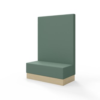 Snake siddemodul 120 med sokkel, høj ryg sh 43