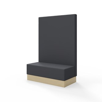 Snake siddemodul 120 med sokkel, høj ryg sh 43