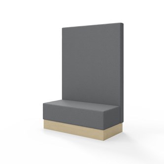 Snake siddemodul 120 med sokkel, høj ryg sh 43