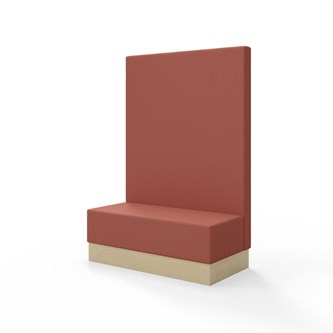 Snake siddemodul 120 med sokkel, høj ryg sh 43