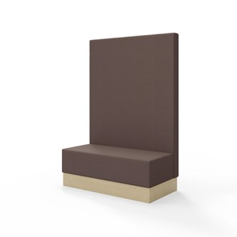 Snake siddemodul 120 med sokkel, høj ryg sh 43