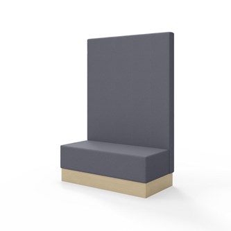 Snake siddemodul 120 med sokkel, høj ryg sh 43