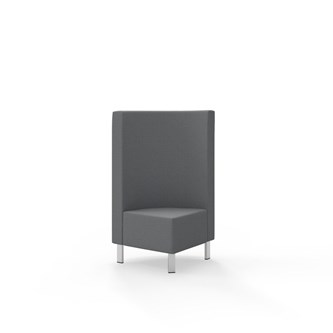 Snake hjørnemodul 90 grader med metalben, mellemhøj ryg sh 43