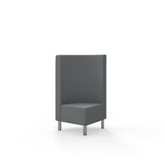 Snake hjørnemodul 90 grader med metalben, mellemhøj ryg sh 43