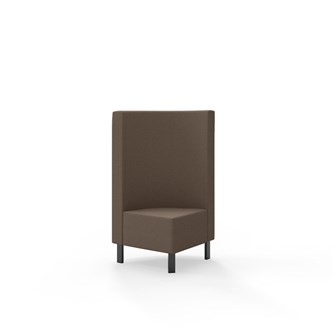 Snake hjørnemodul 90 grader med metalben, mellemhøj ryg sh 43