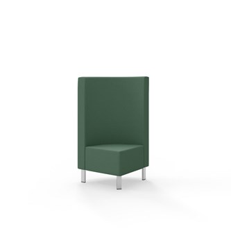 Snake hjørnemodul 90 grader med metalben, mellemhøj ryg sh 43