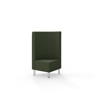 Snake hjørnemodul 90 grader med metalben, mellemhøj ryg sh 43