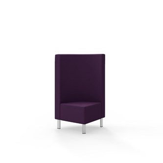 Snake hjørnemodul 90 grader med metalben, mellemhøj ryg sh 43