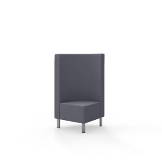 Snake hjørnemodul 90 grader med metalben, mellemhøj ryg sh 43