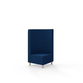 Snake hjørnemodul 90 grader med træben, mellemhøj ryg sh 37,5