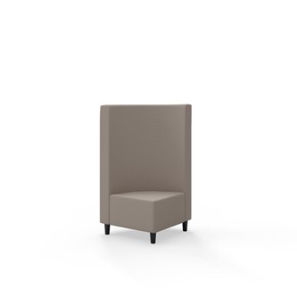 Snake hjørnemodul 90 grader med træben, mellemhøj ryg sh 37,5