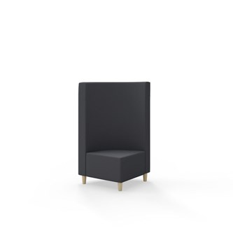 Snake hjørnemodul 90 grader med træben, mellemhøj ryg sh 37,5