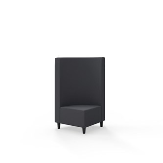 Snake hjørnemodul 90 grader med træben, mellemhøj ryg sh 37,5