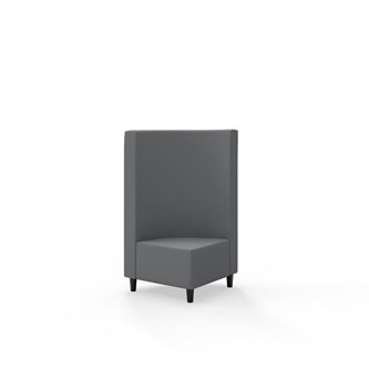 Snake hjørnemodul 90 grader med træben, mellemhøj ryg sh 37,5