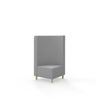 Snake hjørnemodul 90 grader med træben, mellemhøj ryg sh 37,5