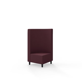 Snake hjørnemodul 90 grader med træben, mellemhøj ryg sh 37,5