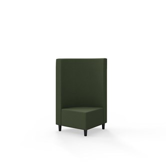 Snake hjørnemodul 90 grader med træben, mellemhøj ryg sh 37,5