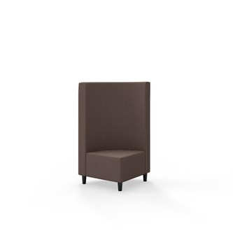 Snake hjørnemodul 90 grader med træben, mellemhøj ryg sh 37,5